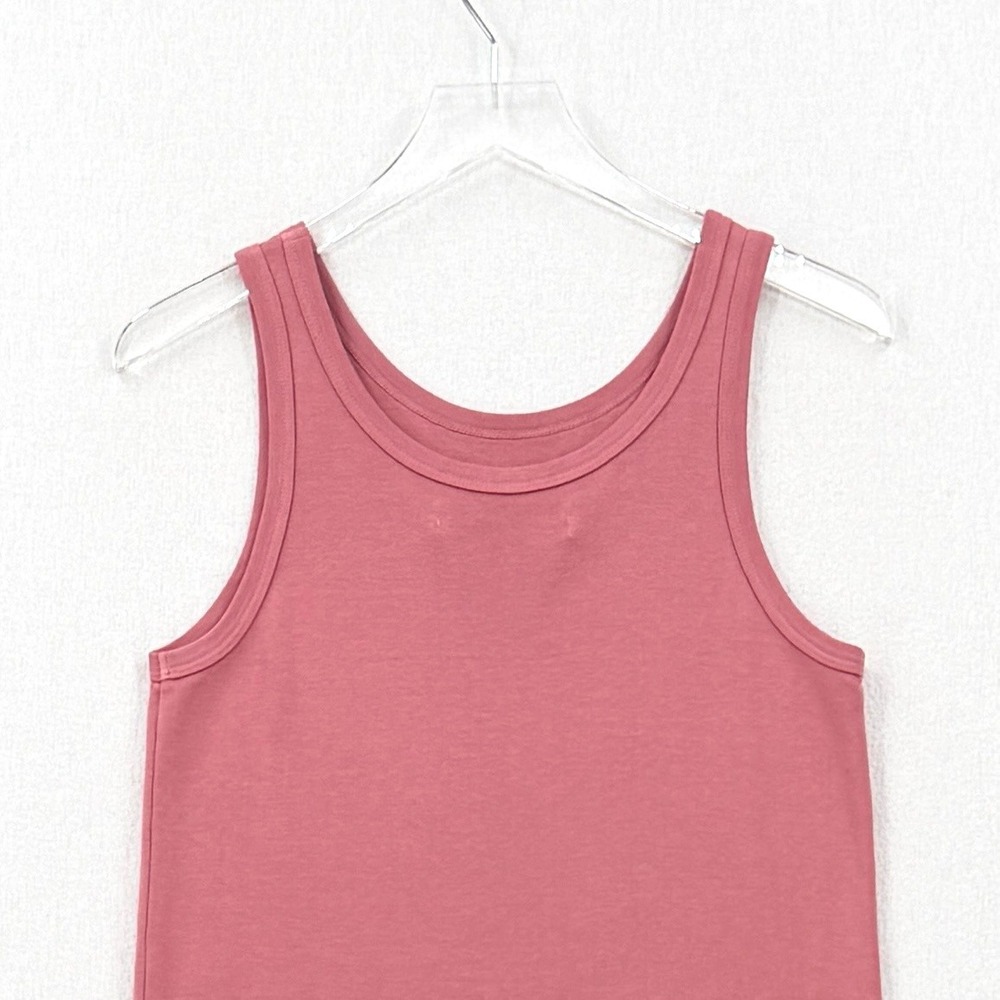ENZA COSTA Cotton Knit Easy Tank Womens Small PInk Sleeveless Top Minimalist NEW - Picture 8 of 13